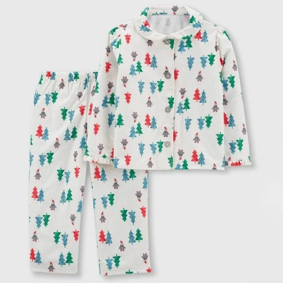 Carter's Pajamas Baby Girls Carters Christmas Tree And Penguin